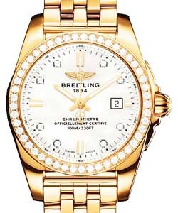 Galatic 29mm in Rose Gold with Diamond Bezel on Rose Gold Bracelet with MOP Diamond Dial