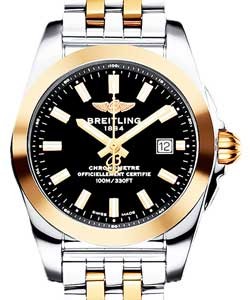 Galatic 29mm in Steel and Rose Gold on 2-Tone Bracelet with Black Dial