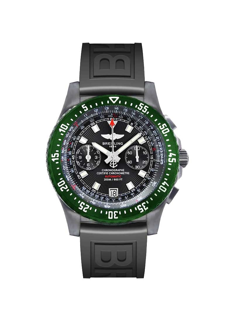 Breitling Skyracer Raven 45mm  Automatic in Steel with Green Bezel