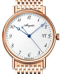 Classique in Rose Gold on Rose Gold Bracelet with White Dial