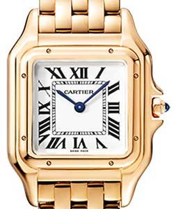 Panthere De Mid Size in Rose Gold on Rose Gold Bracelet with Silver Dial