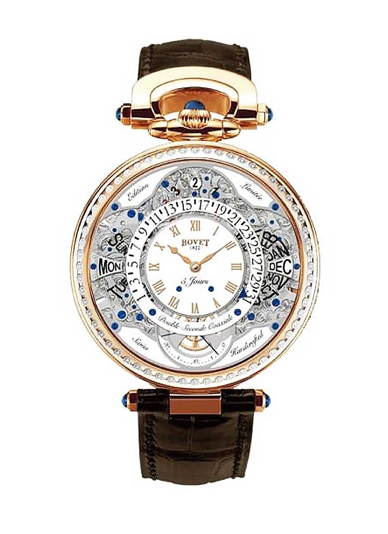 Bovet Fleurier Complications Virtuoso VII 43.3mm in Rose Gold with Dimonds Bezel