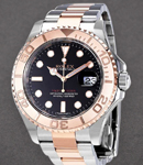 2-Tone Yacht-Master 40mm Large Size on Oyster Bracelet with Black Dial