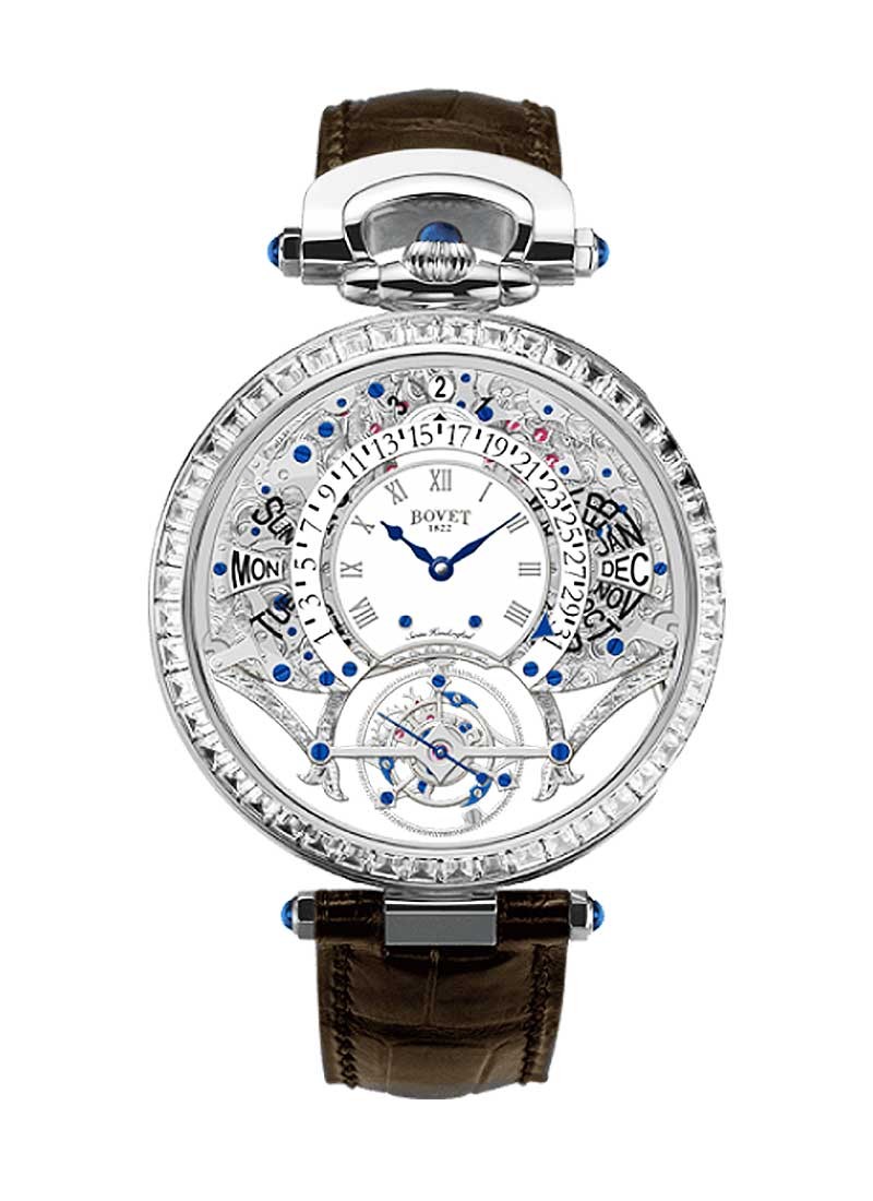 Bovet Fleurier Grandes Complications Virtuoso III 46mm in White Gold with Baguette Dimonds on Bezel