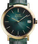 Altiplano Ultra Thin 40mm in Yellow Gold on Green Crocodile Leather Strap with Green Dial