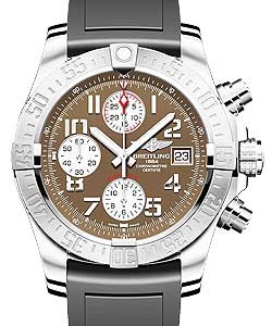 Avenger II Chronograph in Steel on Black Rubber Strap with Gray Dial - White Subdials