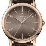 Elite Classic 39mm Automatic in Rose Gold on Brown Alliagtor Leather Strap with Brown Dial