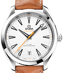 Seamaster Aqua Terra 150M Master Chronometer 41mm Automatic in Steel on Brown Calf Leather Strap with Silver Stick Dial