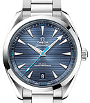 Seamaster Aqua terra 150M Master Chronometer 41mm Automatic in Steel On Steel Bracelet with Blue Index Dial