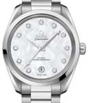 Seamaster Aqua Terra 150M Master Chronometer in Steel on Steel Bracelet with White MOP Diamond Dial