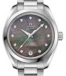 Seamaster Aqua Terra 150M Master Chronometer in Steel on Steel Bracelet with Black MOP Diamond Dial
