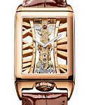 Golden Bridge 42mm in Rose Gold on Brown Crocodile Leather Strap with Skeleton Dial