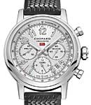 Mille Miglia Chronograph 42mm Automatic in Steel on Black Rubber Strap with Silver Arabic Dial