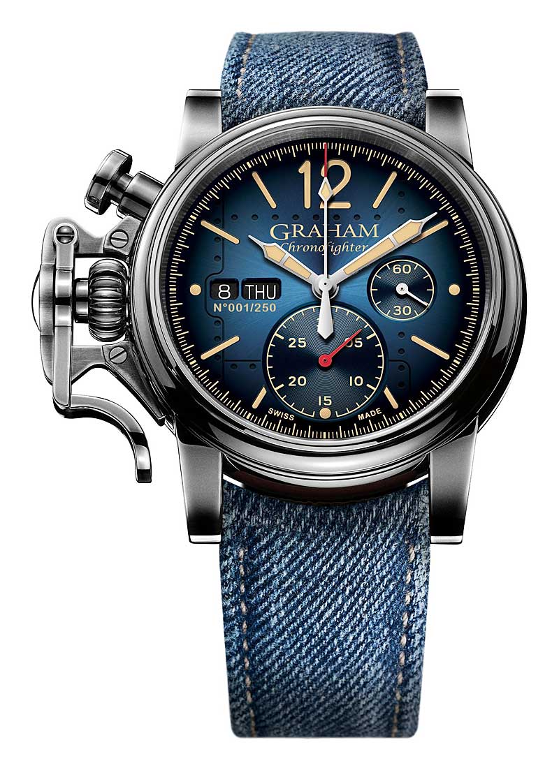 Graham Chronofighter Vintage Aircraft 44mm in Steel and PVD
