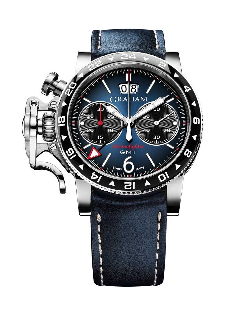 Graham Chronofighter Vintage GMT 44mm in Steel