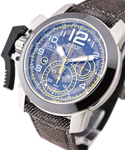Chronofighter Oversize Target Brown 47mm in Steel on Fabric Strap with Black Dial 