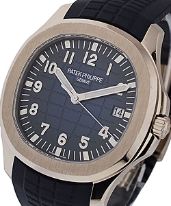 Aquanaut 5168G 20th Anniversary in White Gold on Blue Rubber Strap with Blue Dial