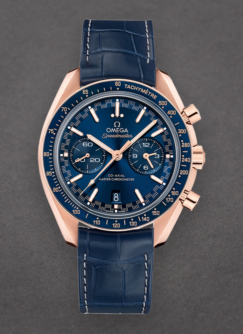 Omega Speedmaster Racing 44.25mm Automatic in Rose Gold with Blue Ceramic Bezel