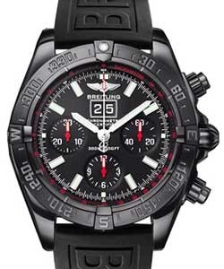 Windrider Blackbird 44mm Automatic in Black PVD Steel on Black Rubber Strap with Black Dial