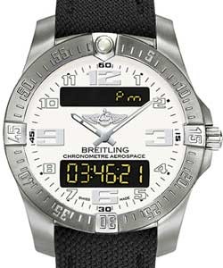 Professional Aerospace Evo 43mm in Titanium on Black Canvas Strap with Silver Dial