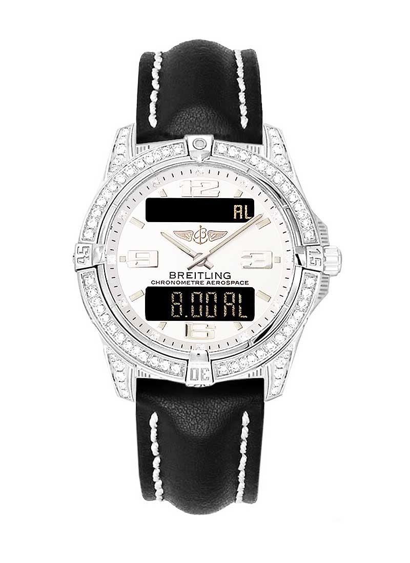 Breitling Professional Aerospace Advantage 42mm in White Gold with Diamond Bezel