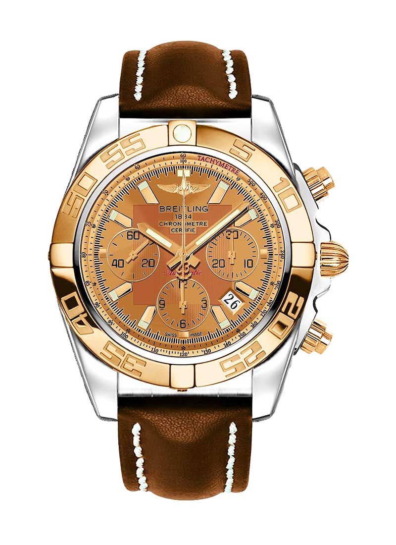 Breitling Chronomat 44mm in Polished Steel with Rose Gold Bezel
