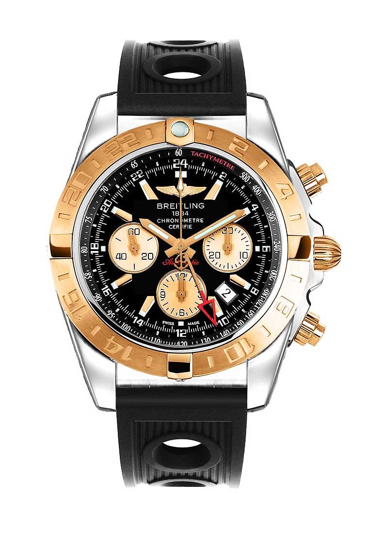 Breitling Chronomat  GMT Chronograph 44mm Automatic in Steel and Rose Gold Bezel