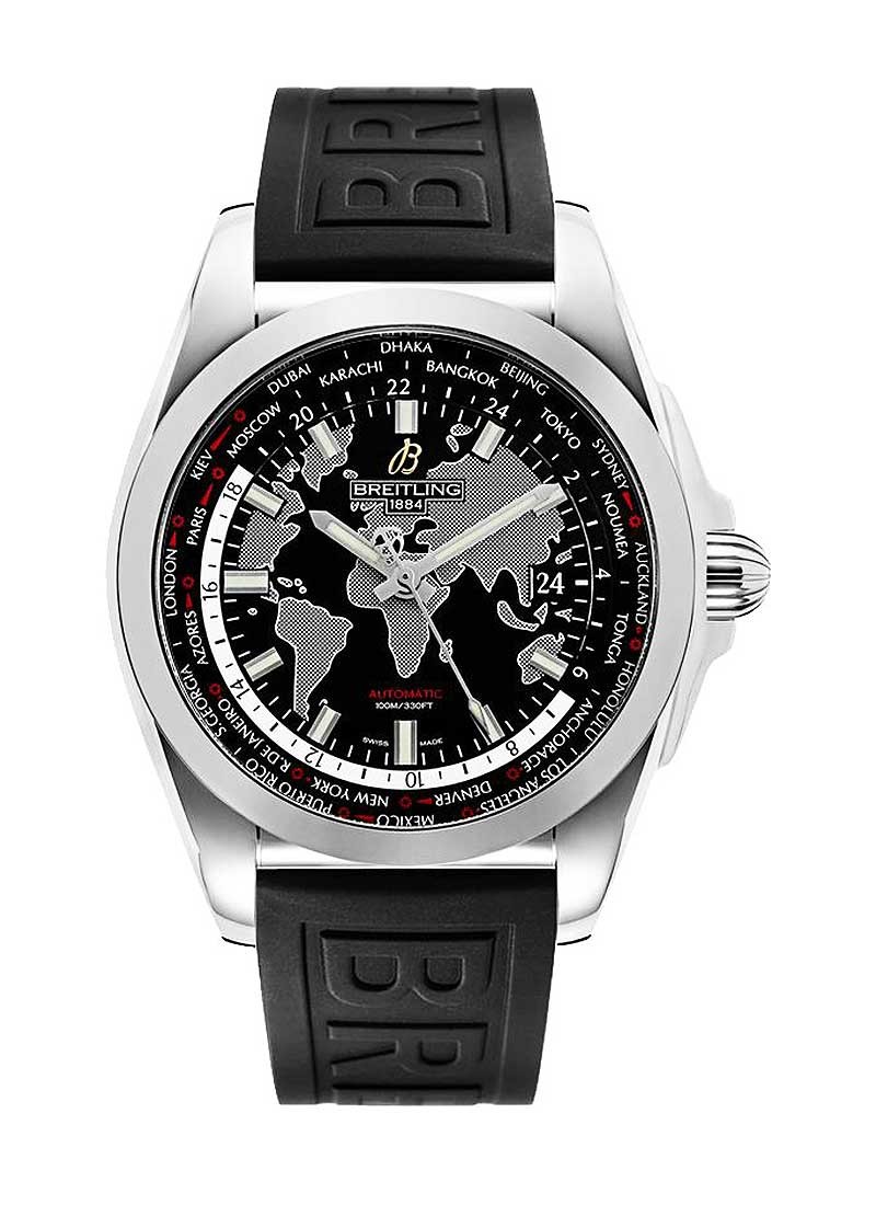 Breitling Galactic Unitime 44mm Automatic in Steel with Tungsten Carbide Bezel