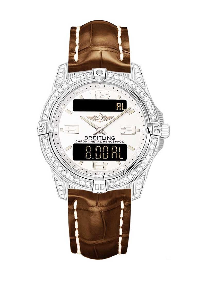 Breitling Professional Aerospace Advantage 42mm in White Gold with Diamond Bezel