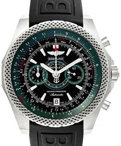 Bentley Super Sports Limited Edition in Titanium on Black Diver Pro III Rubber Strap  with Black and Green Dial