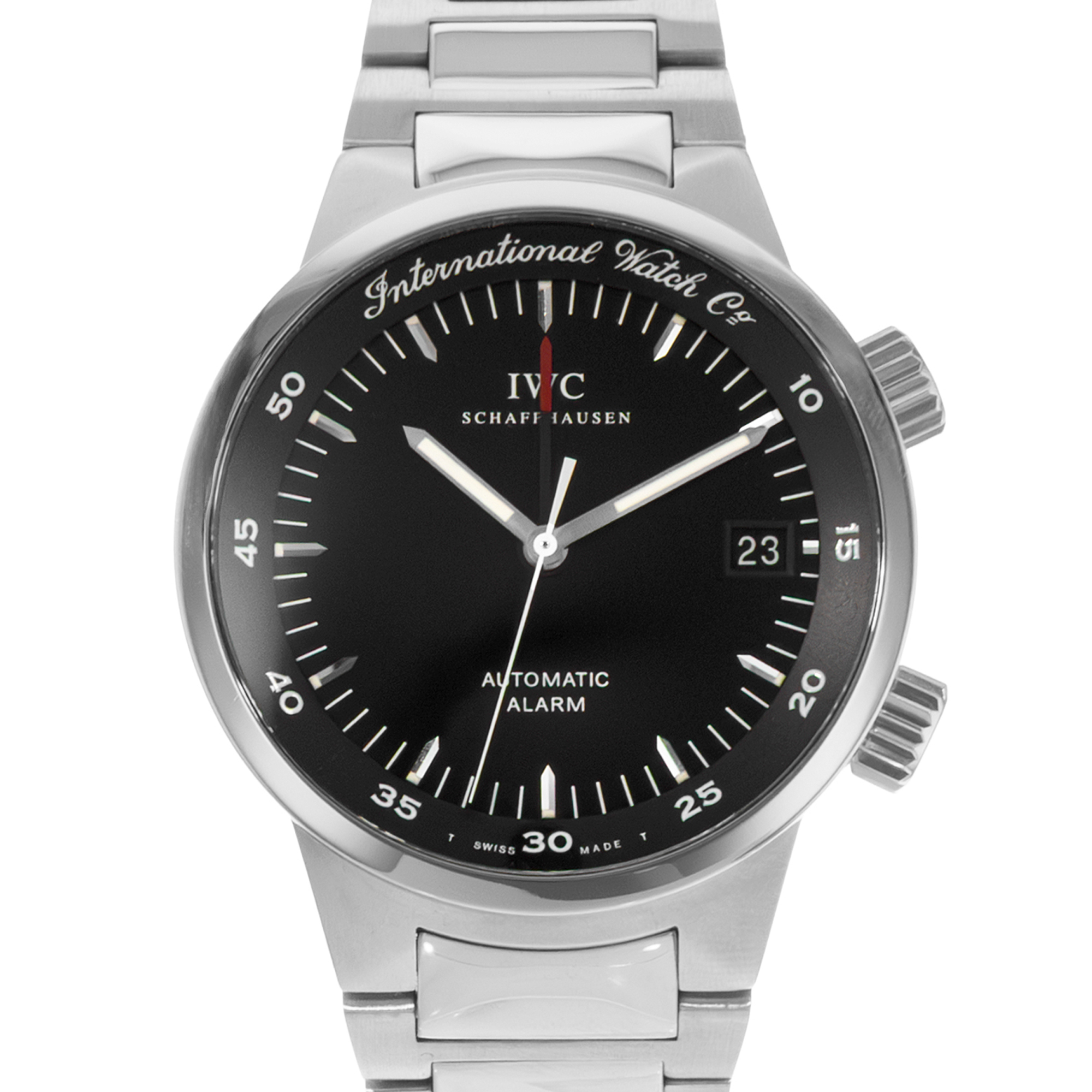 GST Alarm 39.5mm Automatic in Steel on Steel Bracelet with Black Dial