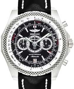 Bentley Collection Supersports 49mm Automatic in Steel on Black Calfskin Leather Strap with Black Dial