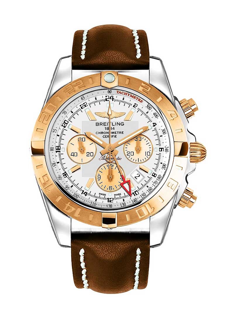 Breitling Chronomat GMT 44mm Automatic in Steel with Rose Gold Bezel