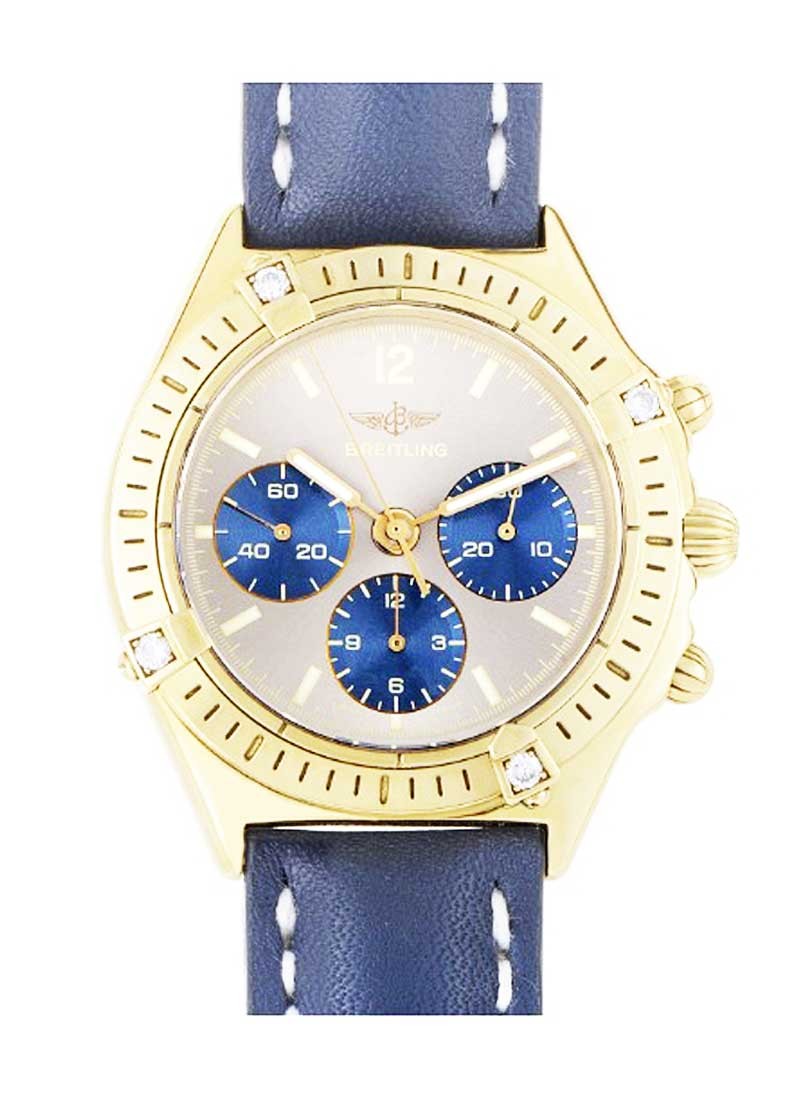 Breitling Cockpit Chronograph in Yellow Gold with Diamonds