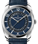Quai de lâ€™Ile 41mm Automatic in Steel on Blue Crocodile Leather Strap with Blue Dial