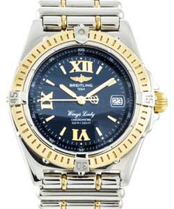 Wings 2-Tone in Steel with Yellow Gold Bezel On Steel and Yellow Gold Bracelet with Black Dial