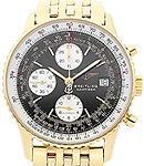 Navitimer Chronograph in Yellow Gold on Yellow Gold Bracelet with Black Dial