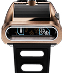 HM5 Horological Machine No.5 in Rose Gold and Titanium with DLC Coating on Black Rubber Strap with Black Arabic Dial