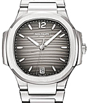 Nautilus Ladies 7118 in Stainless Steel on Steel Bracelet with Grey Dial