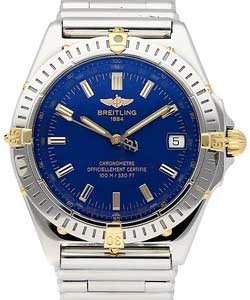 Windrider Wings in Stainless Steel on Steel Bullet Bracelet with Blue Dial