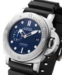 PAM 692 - Luminor Submersible 1950 BMG-Tech 3 Days Automatic on Black Rubber Strap with Blue Dial - Bulk Metallic Glass