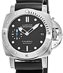 PAM 682 - Luminor 1950 Submersible 3 Days in Steel on Black Rubber Strap with Black Dial