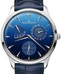 Master Reserve de Marche 39mm Automatic in Steel on Blue Alligator Leather Strap with Blue Stick Dial