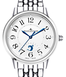 Rendez-Vous Moon Large 38.2mm Automatic in Steel on Stailess Steel Bracelet with Silver Guilloche Arabic Dial