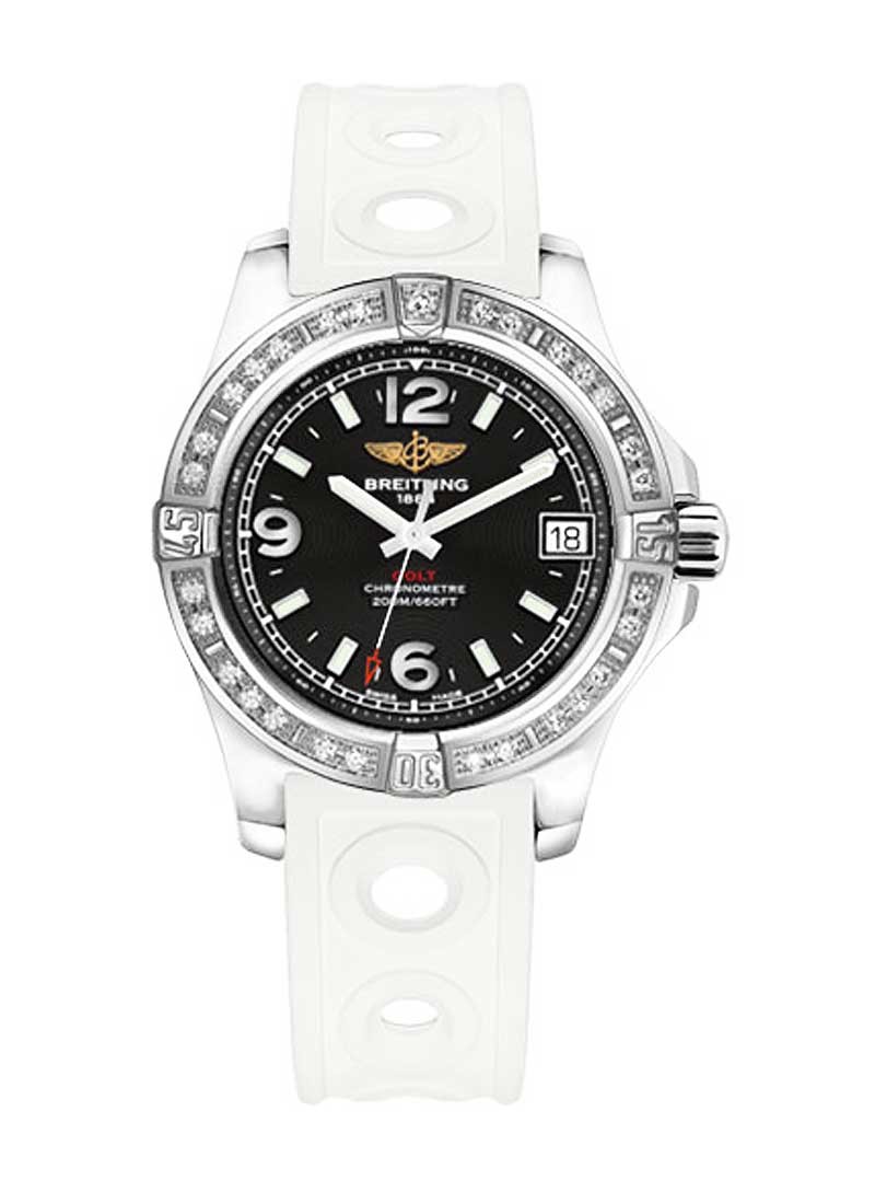 Breitling Colt 36mm in Steel with Diamond Bezel