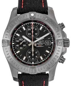 Colt Chronograph 44mm Automatic in Black Steel on Black Fabric Strap with Volcano Black Dial
