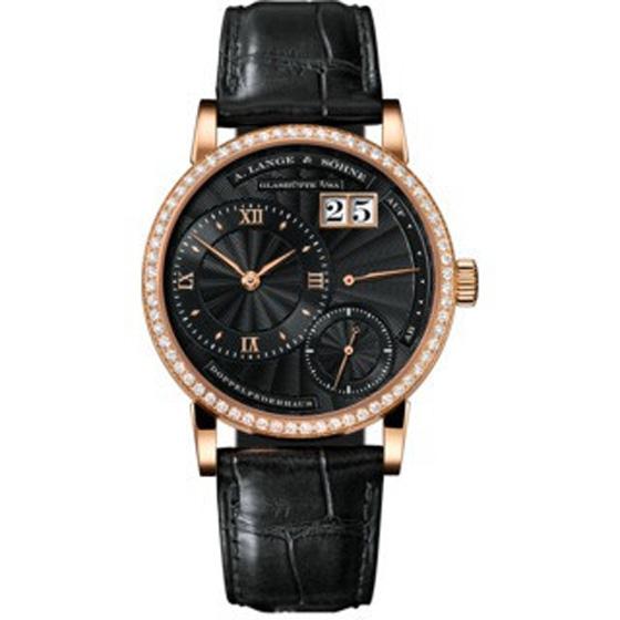 A. Lange & Sohne Small Long 1 in Rose Gold with Diamond Bezel
