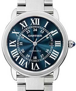 Ronde Solo 42mm Automatic in Steel on Steel Bracelet with Blue Roman Dial