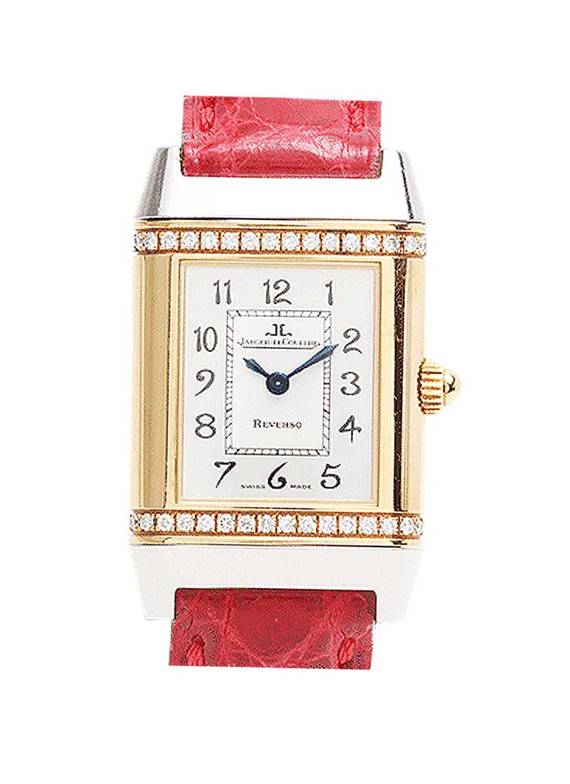 Jaeger - LeCoultre Reverso Florale in Steel and Yellow Gold with Diamond Bezel
