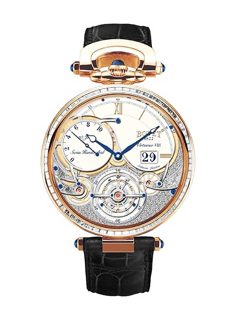 Bovet Fleurier Grandes Complications Virtuoso III 44mm in Rose Gold with Diamonds and Baguette Bezel